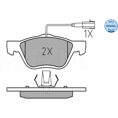 Meyle Bremsbelagsatz, Scheibenbremse MEYLE-ORIGINAL: True to OE 025 232 8919/W Meyle Bremsbelagsatz, Scheibenbremse MEYLE-ORIGINAL: True to OE 025 232 8919/W