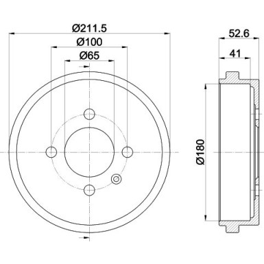 Hella | Bremstrommel | 8DT 355 301-561