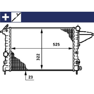 Mahle | Kühler, Motorkühlung | CR 600 000S