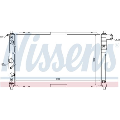 Nissens | Kühler, Motorkühlung | 616551