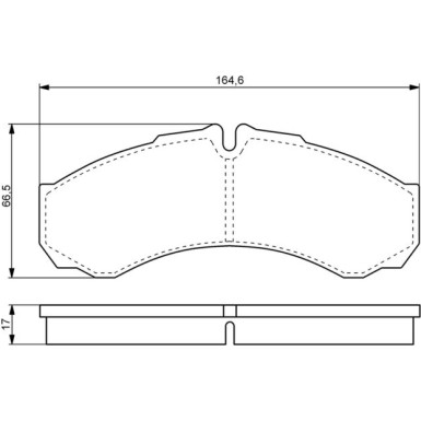 BOSCH Bremsbelagsatz, Scheibenbremse 0 986 424 833
