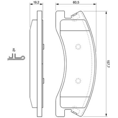 0 986 424 823 Bremsbelagsatz, Scheibenbremse