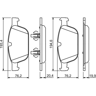 0 986 494 305 Bremsbelagsatz, Scheibenbremse