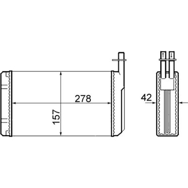 Mahle | Wärmetauscher, Innenraumheizung | AH 68 000S