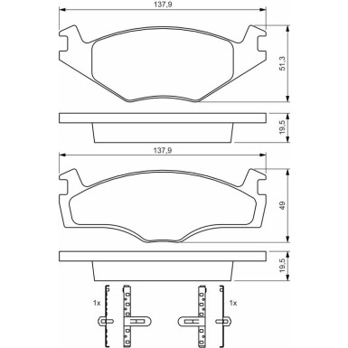 0 986 468 873 Bremsbelagsatz, Scheibenbremse