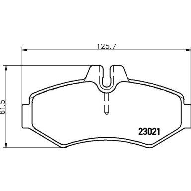 Hella | Bremsbelagsatz, Scheibenbremse | 8DB 355 008-651