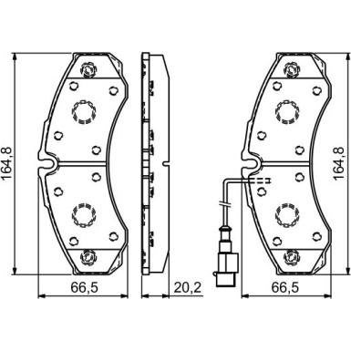 0 986 494 239 Bremsbelagsatz, Scheibenbremse