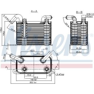 90722 Ölkühler, Automatikgetriebe 90722 Ölkühler, Automatikgetriebe