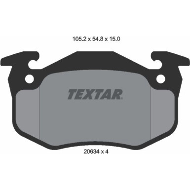 Textar | Bremsbelagsatz, Scheibenbremse | 2063402
