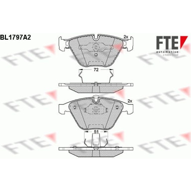 FTE | Bremsbelagsatz, Scheibenbremse | 9010369