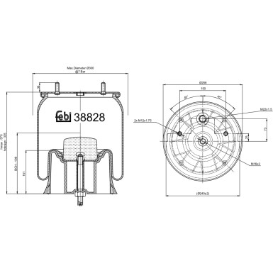 FEBI BILSTEIN 38828 Federbalg, Luftfederung
