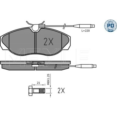 Meyle Bremsbelagsatz, Scheibenbremse MEYLE-PD: Advanced performance and design 025 217 9719/PD
