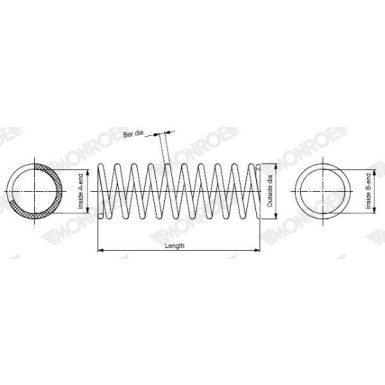 Monroe | Fahrwerksfeder | SP0005 Monroe | Fahrwerksfeder | SP0005