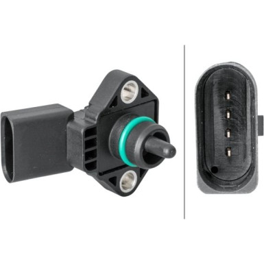 Hella | Sensor, Ladedruck | 6PP 358 152-011