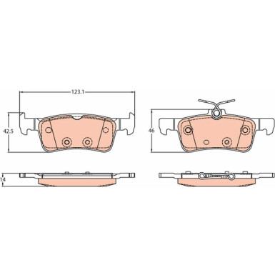GDB2194 Bremsbelagsatz, Scheibenbremse