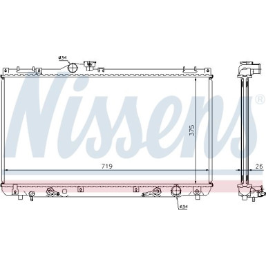 Nissens | Kühler, Motorkühlung | 64653A