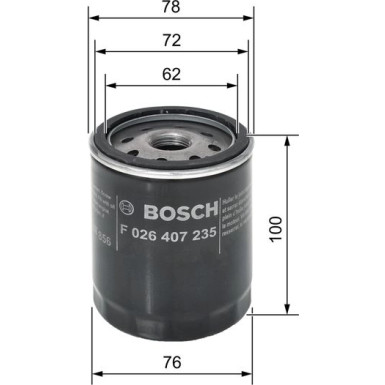BOSCH F 026 407 235 Ölfilter BOSCH F 026 407 235 Ölfilter