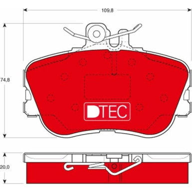 GDB1094DTE Bremsbelagsatz, Scheibenbremse DTEC COTEC