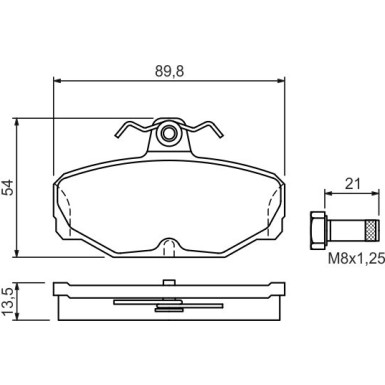 0 986 469 810 Bremsbelagsatz, Scheibenbremse