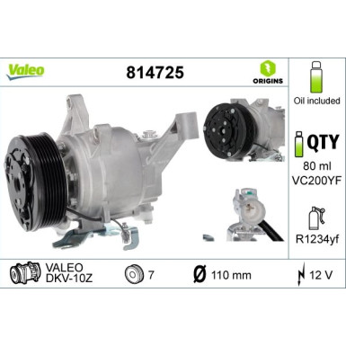 Valeo | Kompressor, Klimaanlage | 814725