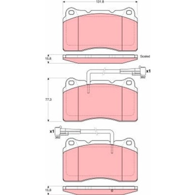 GDB1603 Bremsbelagsatz, Scheibenbremse