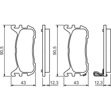 0 986 494 482 Bremsbelagsatz, Scheibenbremse