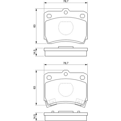 BOSCH Bremsbelagsatz, Scheibenbremse 0 986 493 550