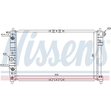 Nissens | Kühler, Motorkühlung | 616671