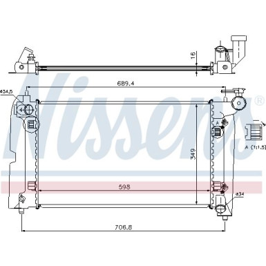 Nissens | Kühler, Motorkühlung | 64648A