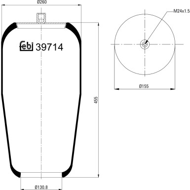 FEBI BILSTEIN 39714 Federbalg, Luftfederung