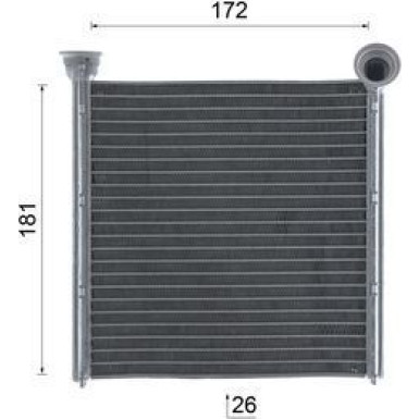 Mahle | Wärmetauscher, Innenraumheizung | AH 256 000S