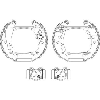 Hella Bremsbackensatz Shoe Kit Pro 8DB 355 003-931
