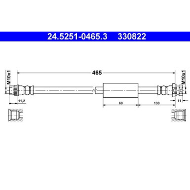 ATE | Bremsschlauch | 24.5251-0465.3