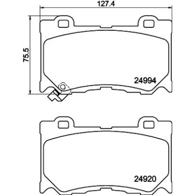 Hella Pagid | Bremsbelagsatz, Scheibenbremse | 8DB 355 015-411