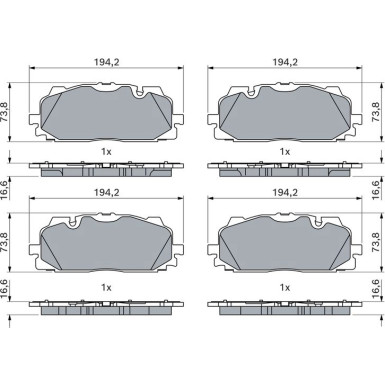 0 986 424 945 Bremsbelagsatz, Scheibenbremse