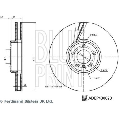 Blue Print | Bremsscheibe | ADBP430023
