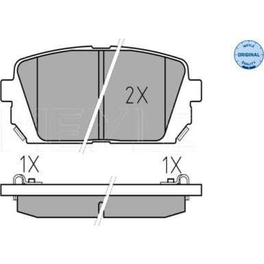 Meyle Bremsbelagsatz, Scheibenbremse MEYLE-ORIGINAL: True to OE 025 244 9116/W