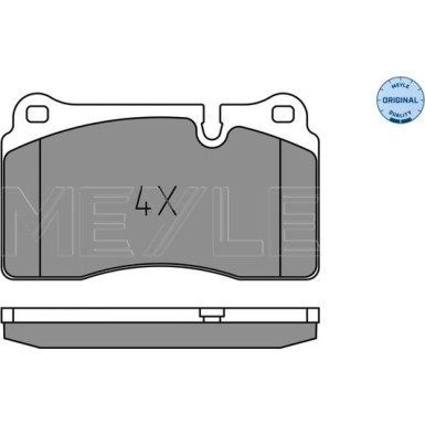 025 202 1717 Bremsbelagsatz, Scheibenbremse MEYLE-ORIGINAL: True to OE.