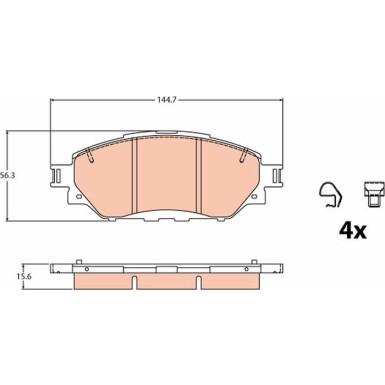 GDB2196 Bremsbelagsatz, Scheibenbremse