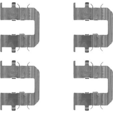 Hella | Zubehörsatz, Scheibenbremsbelag | 8DZ 355 204-661