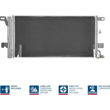 940752 Kondensator, Klimaanlage ** FIRST FIT **
