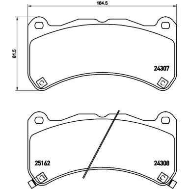 P 83 146 Bremsbelagsatz, Scheibenbremse PRIME LINE
