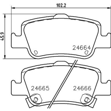 8DB 355 013-571 Bremsbelagsatz, Scheibenbremse