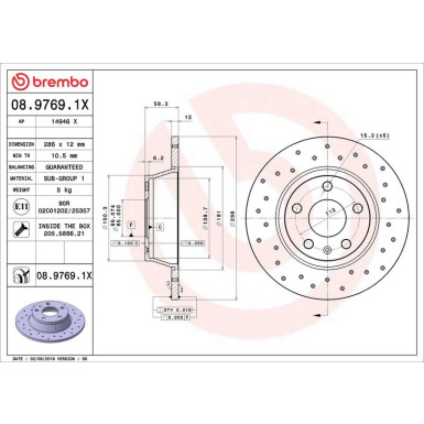 Brembo Bremsscheibe XTRA LINE - Xtra 08.9769.1X
