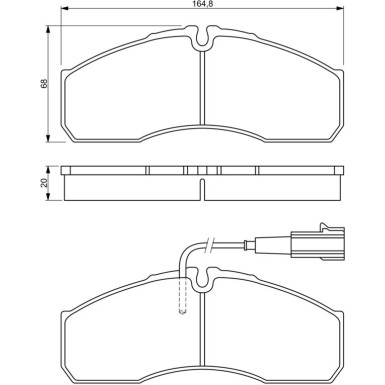 BOSCH Bremsbelagsatz, Scheibenbremse 0 986 494 278