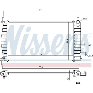 Nissens | Kühler, Motorkühlung | 62085A