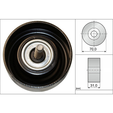 532 0614 10 Umlenk-/Führungsrolle, Keilrippenriemen