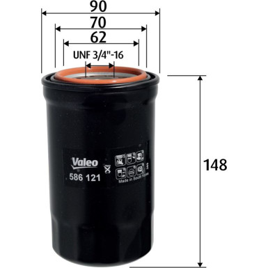 Valeo | Ölfilter | 586121