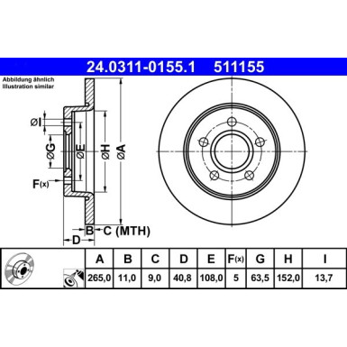 24.0311-0155.1 Bremsscheibe PowerDisc