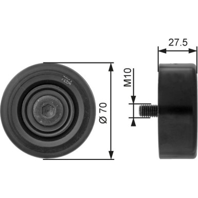 T36206 Umlenk-/Führungsrolle, Keilrippenriemen DriveAlign™